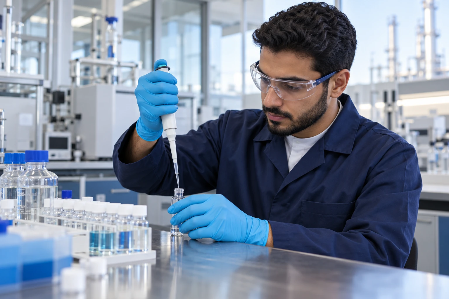 Illustrative formulation research and development in a laboratory